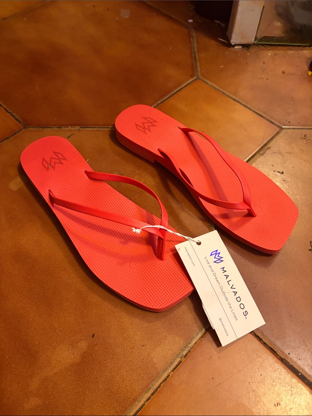 Coral Red Women's Flip Flop Sandals